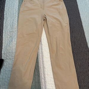 Lululemon tan City Sleek 5 Pocket Slim Stretch Belt Loops